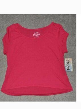 Mudd Shirt Jr XL Pink Lightweight Cap Sleeve Scoop Neck Tagless Top Teen Girls
